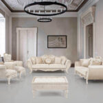 Casa Padrino Luxus Barock Wohnzimmer Set Beige / Creme / Gold – 2 Sofas & 2  Sessel & 1 Beistelltisch – Wohnzimmer Möbel Im Barockstil – Edel & Regarding Wohnzimmer Beige Gold