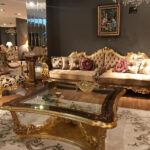 Casa Padrino Luxus Barock Wohnzimmer Sofa Braun / Creme / Gold 360 Throughout Gold Wohnzimmer