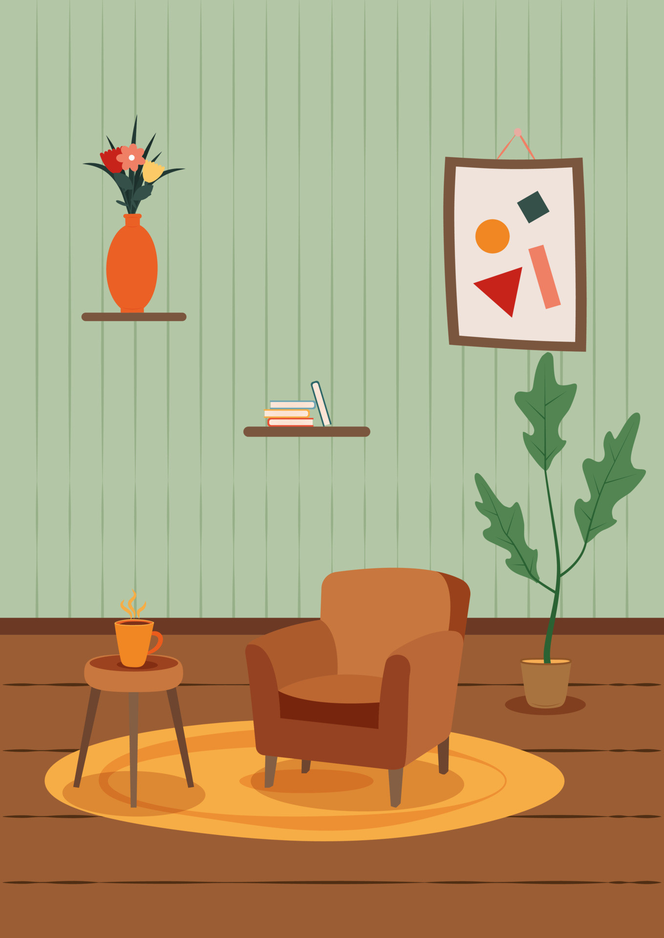 Gemütliches Wohnzimmer Innen Clipart Vektor 12776286 Vektor Kunst pertaining to Wohnzimmer Clipart