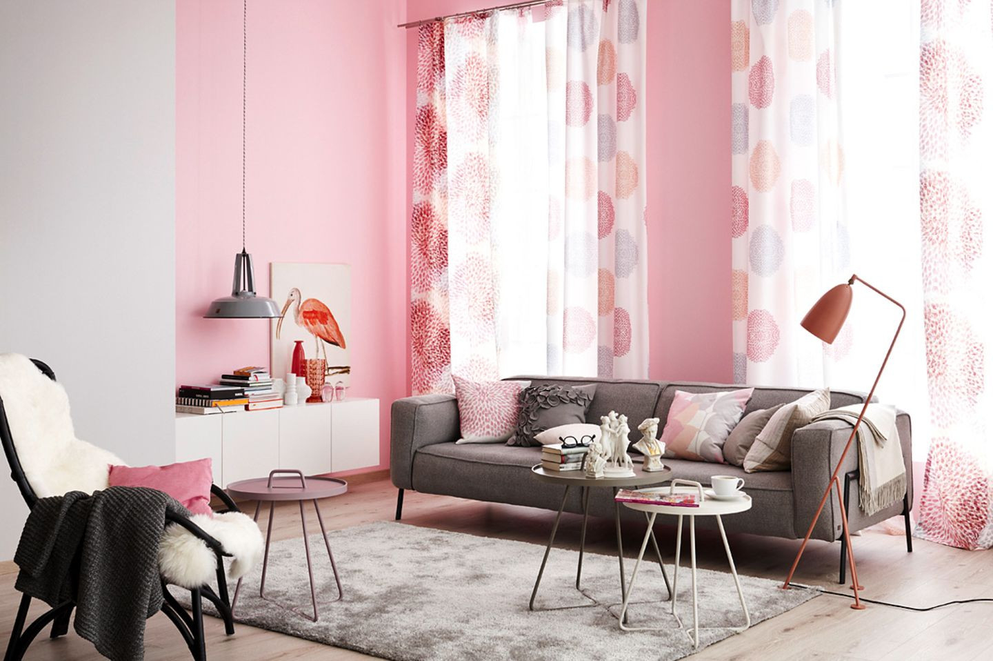 Grau Und Rosa: Das Starke Gespann Für Romantik - Bild 8 - [Schöner inside Rosa Grau Wohnzimmer