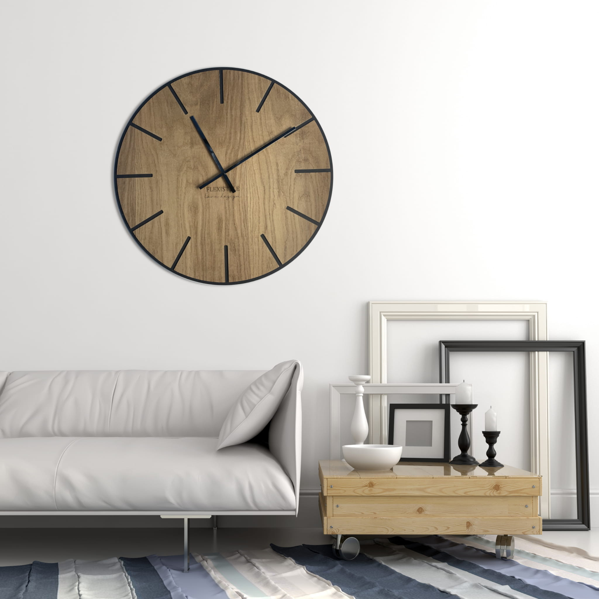 Große Wanduhr Holz Wood Art 60Cm intended for Wohnzimmer Wanduhr