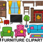 Möbel Clipart, Sofa, Stuhl, Tisch, Couchtisch, Teppich, Uhr, Kissen,  Feuerplatz Clipart, Hochauflösende Png Und Svg for Wohnzimmer Clipart