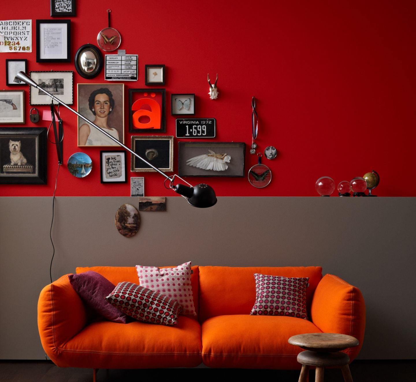 Wandfarbe - Wohnideen Mit Eine Wand In Rot - [Living At Home] Inside Rote Wand Wohnzimmer