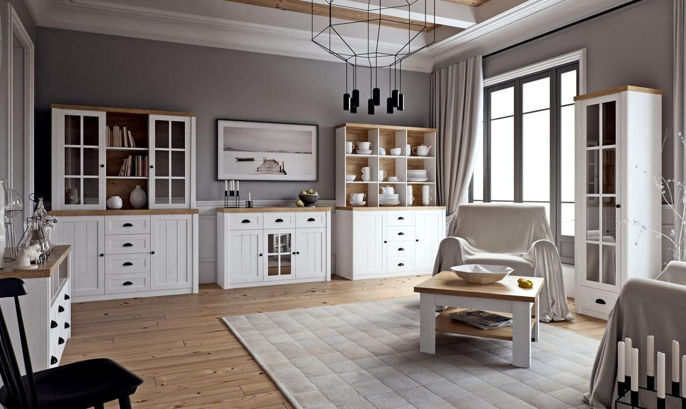 Wohnzimmer-Einrichtung Wohnzimmer Komplett - Set A Segnas, 8 throughout Wohnzimmer Weiß Braun