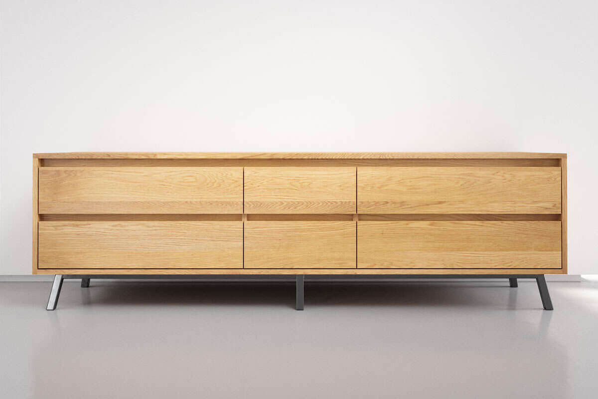 Wohnzimmer Sideboard Modern Eiche Massiv Serie Bolt regarding Wohnzimmer Sideboard Holz